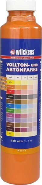 Vollton-&Abtönfarbe Reinorange matt 0,75 Liter Wilckens