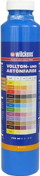 Vollton-&Abtönfarbe Blau matt 0,75 Liter Wilckens