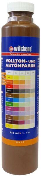 Vollton-und Abtönfarbe Braun matt 0,75 Liter Wilckens