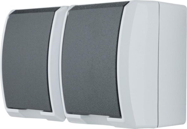 REV AquaBase 2-fach Feuchtraumsteckdose IP54 - Spritzwassergeschützt Für Innen & Außen