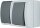 AquaForm, grau, Aus-/Wechselschalter + Steckdose AP, IP 44, waagerecht