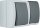 AquaForm, grau, Aus-/Wechselschalter + Steckdose AP, IP 44, waagerecht