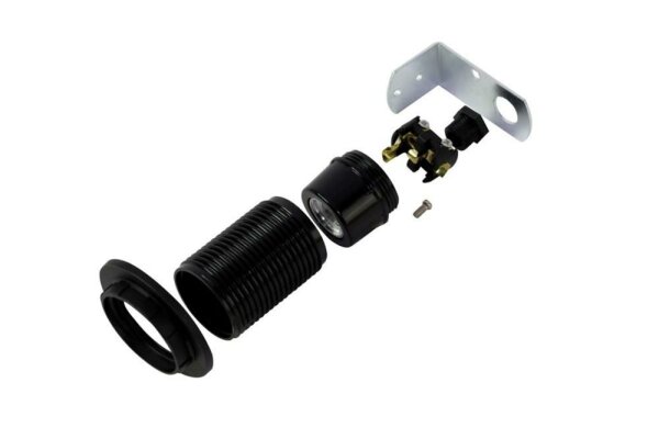 Fassung aus Isolierstoff, schwarz