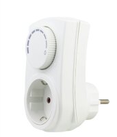 Übergangsstecker, 1-fach mit Dimmer, weiß