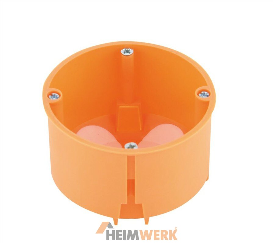 Hohlwanddose, 68 mm Ø, 47 mm tief, orange