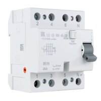 Fehlerstromschutzschalter (RCCB) 4-polig, 25 A, 0,03 A