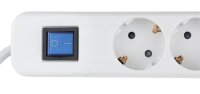 Steckdosenleiste ICE 3-fach mit Schalter weiß-grau