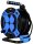 Kabeltrommel kompakt 4-fach IP 44 25m H05VV-F 3G1,5 schwarz-blau