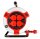 Kabeltrommel 4-fach 25m Stahlblech PROFI IP44  H07RN-F 3G1,5 stahl-rot