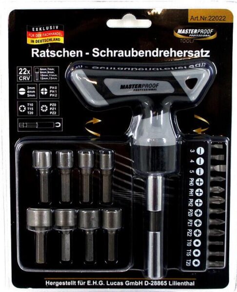 Ratschenschraubendreher-Satz 22-tlg. Masterproof