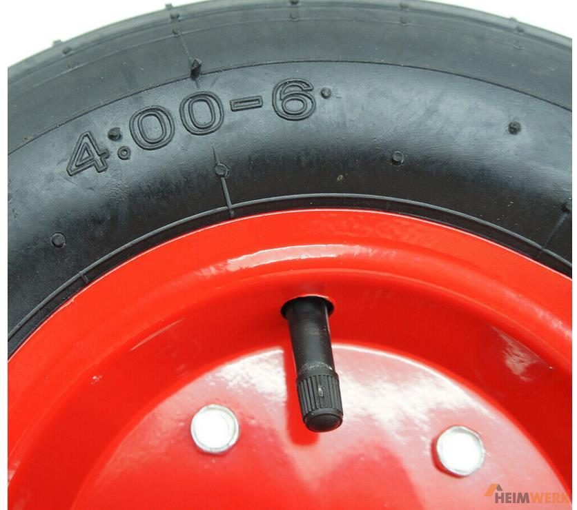 Schubkarrenrad Metallfelge 400-8 4PR KELBERG Achsbohrung