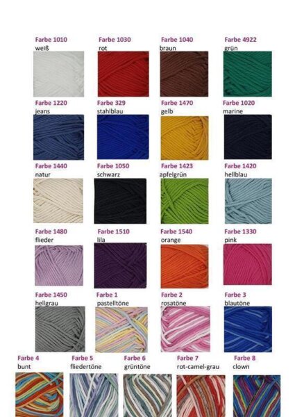 Schulgarn gelb Farbe 1470