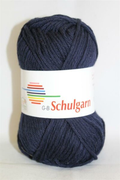 Schulgarn marine 100% Baumwolle 50g 87m Farbe 1020