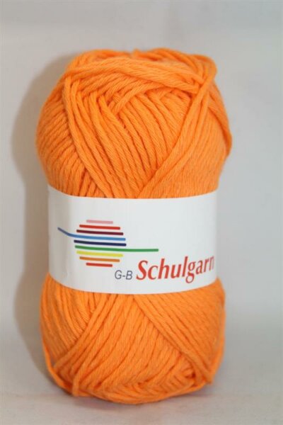 Schulgarn orange 100% Baumwolle 50g 87m Farbe 1540