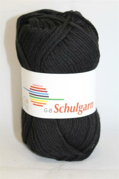 Schulgarn schwarz 100% Baumwolle 50g 87m Farbe 1050