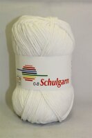 Schulgarn weiß 100% Baumwolle 50g 87m Farbe 1010