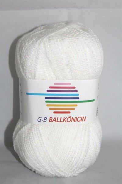 Wolle Ballkönigin weiß 96% Polyacryl+4% Polyester 50g 195m Farbe 1001