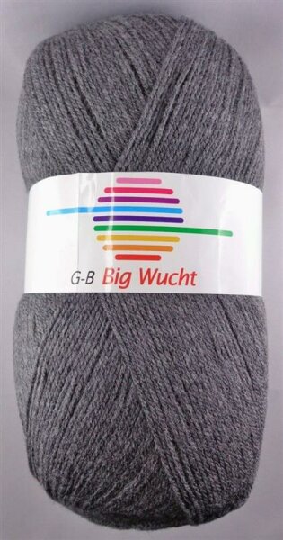 Wolle Big Wucht mittelgrau 100% Polyacryl 400g 1200m Farbe 1453