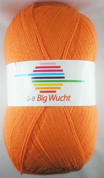 Wolle Big Wucht orange 100% Polyacryl 400g 1200m Farbe 1520