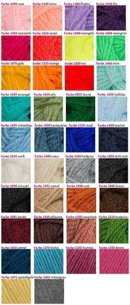 Wolle Big Wucht smaragd Farbe 1360