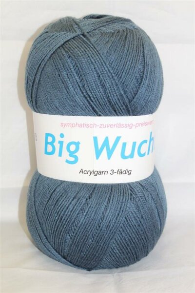 Wolle Big Wucht taubenblau 100% Polyacryl 400g 1200m Farbe 1650