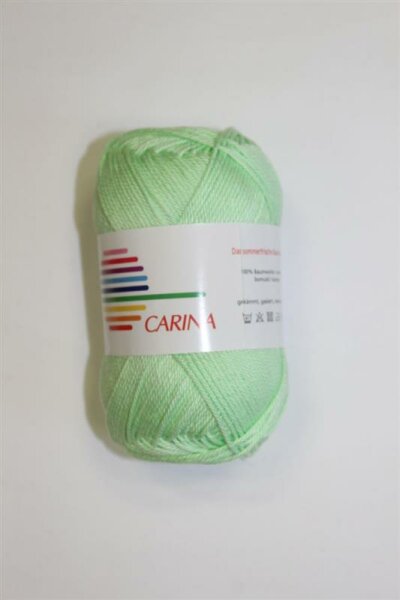 Wolle Carina mint 100% Baumwolle merz., gas., 50g 125m Farbe 267