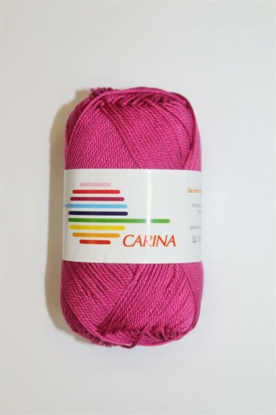 Wolle Carina pink 100% Baumwolle merz., gas., 50g 125m Farbe 133