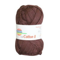 Wolle Cotton 8 dunkelbraun 100% Baumwolle 50g 170m Farbe...