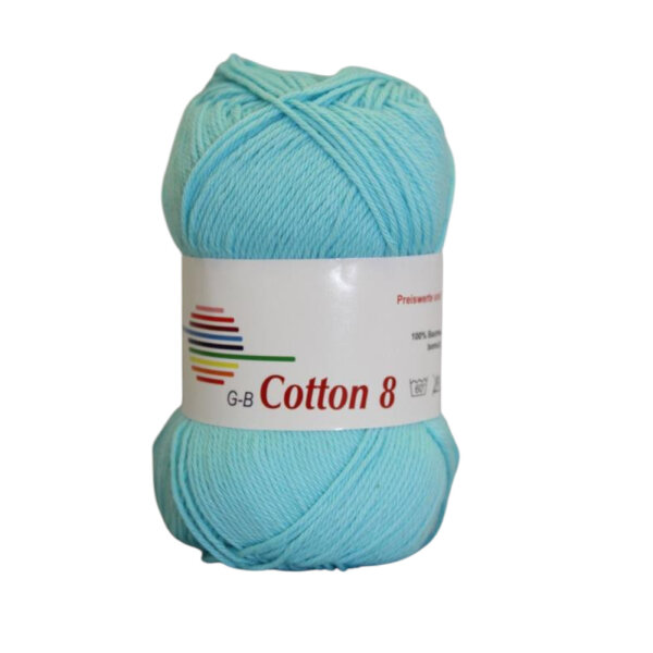 Wolle Cotton 8 eisblau Farbe 1460