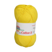 Wolle Cotton 8 gelb Farbe 1470