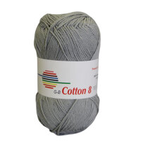 Wolle Cotton 8 grau Farbe 1450