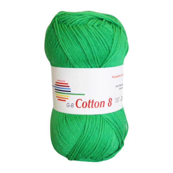 Wolle Cotton 8 grün Farbe 1451