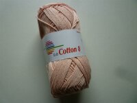 Wolle Cotton 8 hellrose 100% Baumwolle 50g 170m Farbe 1230