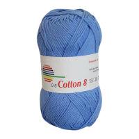 Wolle Cotton 8 jeansblau 100% Baumwolle 50g 170m Farbe 1650