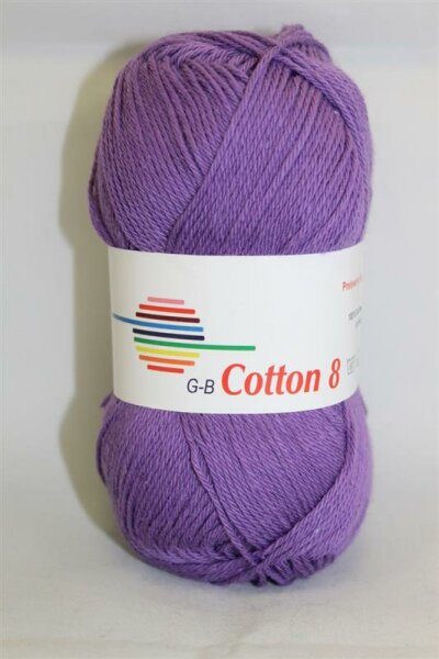 Wolle Cotton 8 lila 100% Baumwolle 50g 170m Farbe 1510