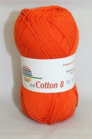 Wolle Cotton 8 orange 100% Baumwolle 50g 170m Farbe 1710