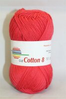 Wolle Cotton 8 rot 100% Baumwolle 50g 170m Farbe 1030