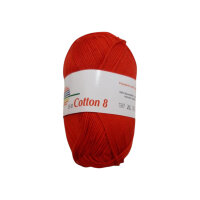 Wolle Cotton 8 rot Farbe 1030