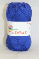 Wolle Cotton 8 royal 100% Baumwolle 50g 170m Farbe 1220