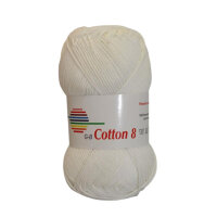 Wolle Cotton 8 weiß Farbe 1010