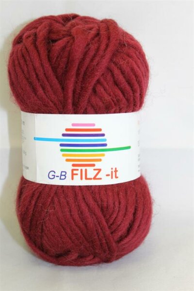 Wolle Filz-it bordo 100% Wolle 50g 50m Farbe 18