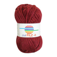 Wolle Filz-it bordo 100% Wolle 50g 50m Farbe 18