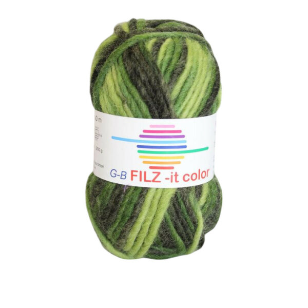 Wolle Filz-it color olive/grüntöne 100% Wolle 50g 50m Farbe 146