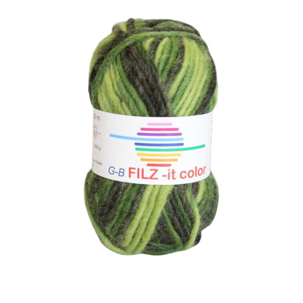 Wolle Filz-it color olive/grüntöne Farbe 146