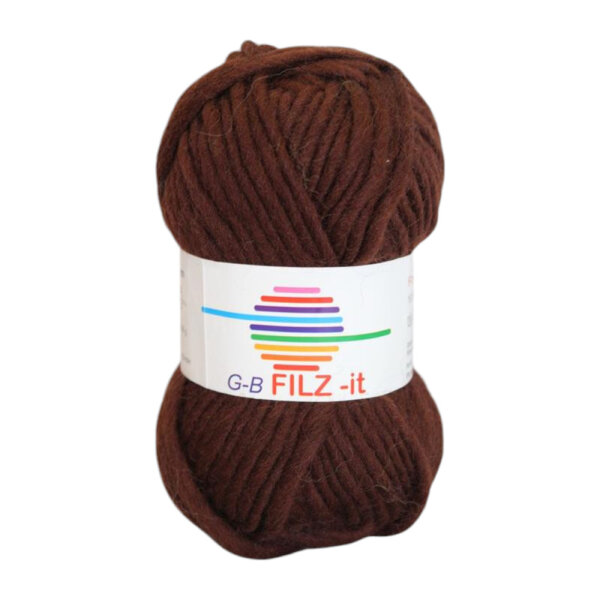 Wolle Filz-it dunkelbraun Farbe 13