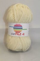 Wolle Filz-it ecru 100% Wolle 50g 50m Farbe 01