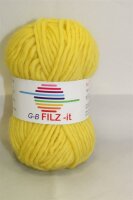 Wolle Filz-it gelb 100% Wolle 50g 50m Farbe 02