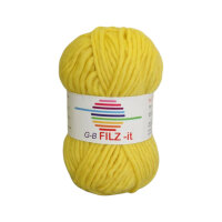 Wolle Filz-it gelb 100% Wolle 50g 50m Farbe 02