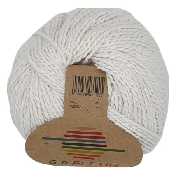 Wolle Fleur weiß Farbe 01