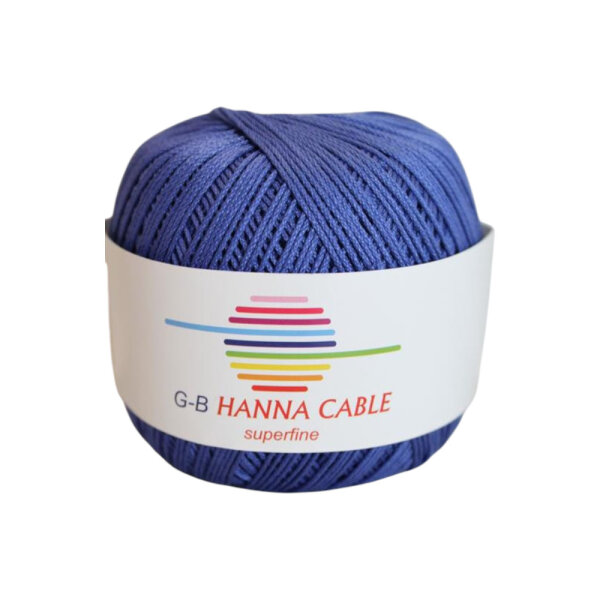 Wolle Hanna Cable blau Farbe 1650